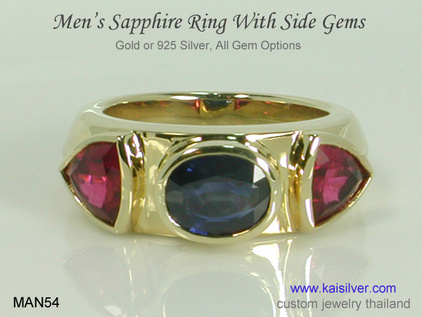 sapphire gemstone ring gold or silver